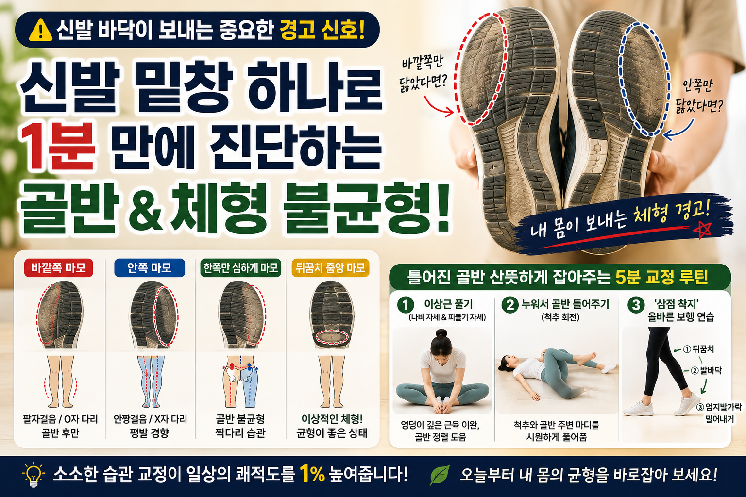 신발 바닥이 보내는 중요한 경고 신호