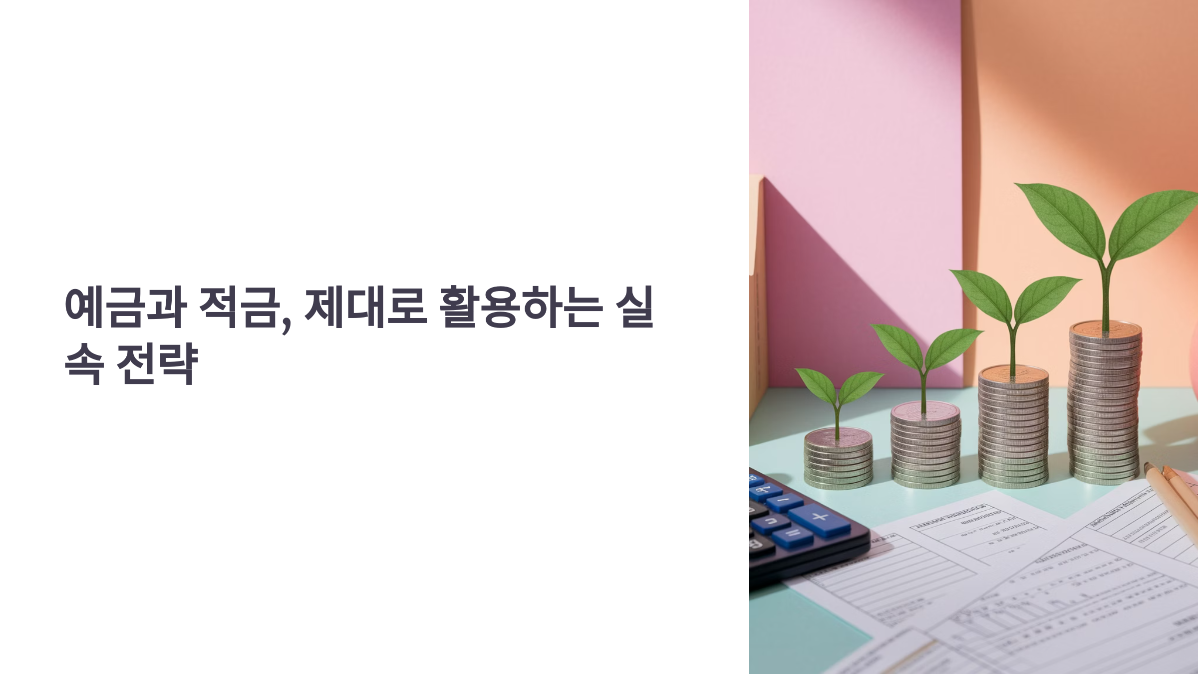 예금과 적금 활용 전략 안내