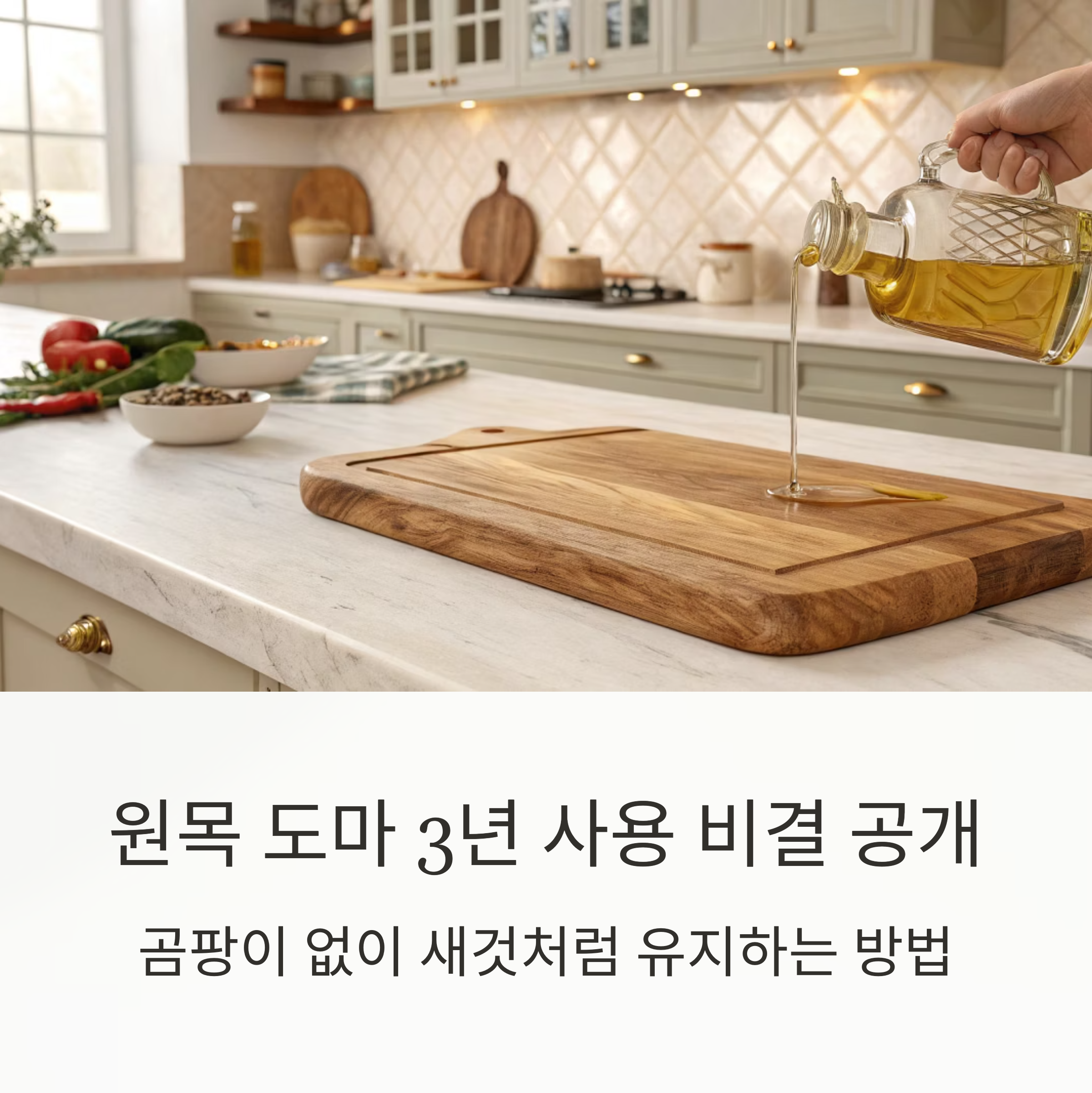 원목 도마 세척과 오일링 완전 가이드