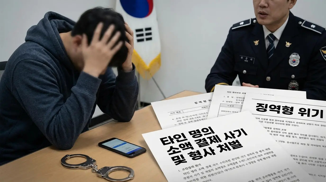 타인 명의 소액 결제 현금화 사기 및 징역형 형사 처벌 위기