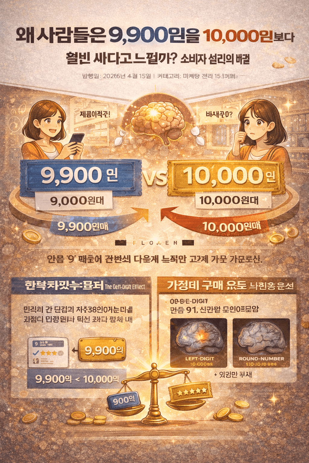 왜 9,900원이 10,000원보다 싸게 느껴질까 (가격 심리의 비밀)