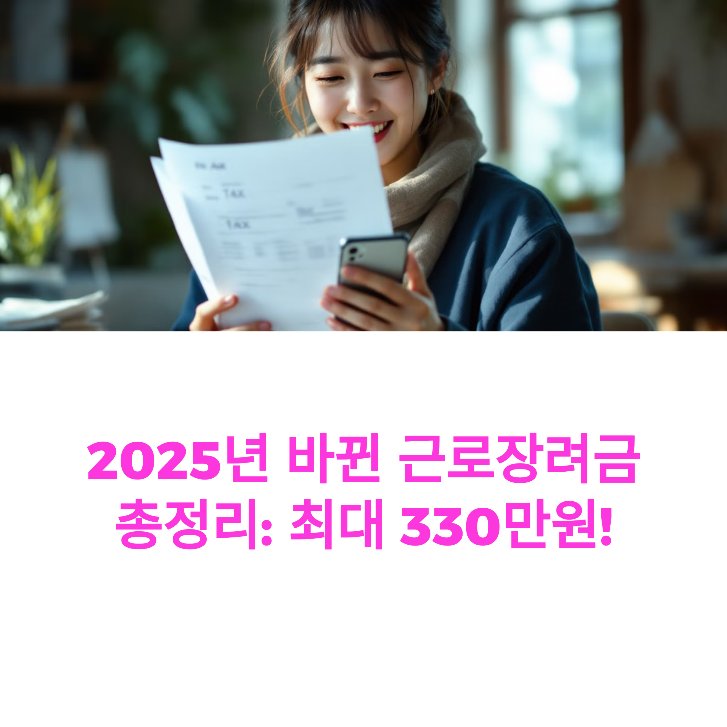 2025년 근로장려금 변경 사항 안내