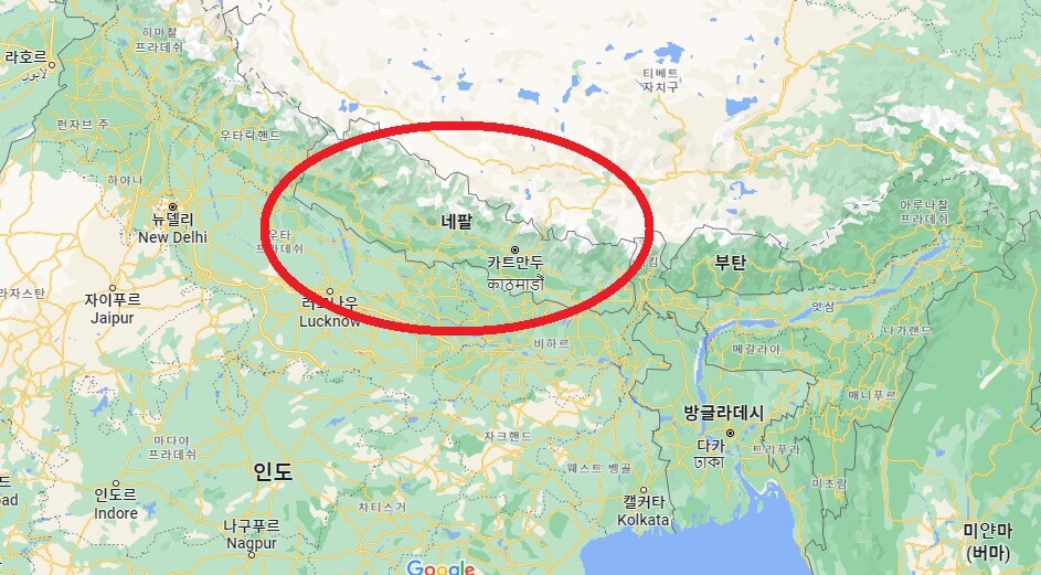 네팔 지도