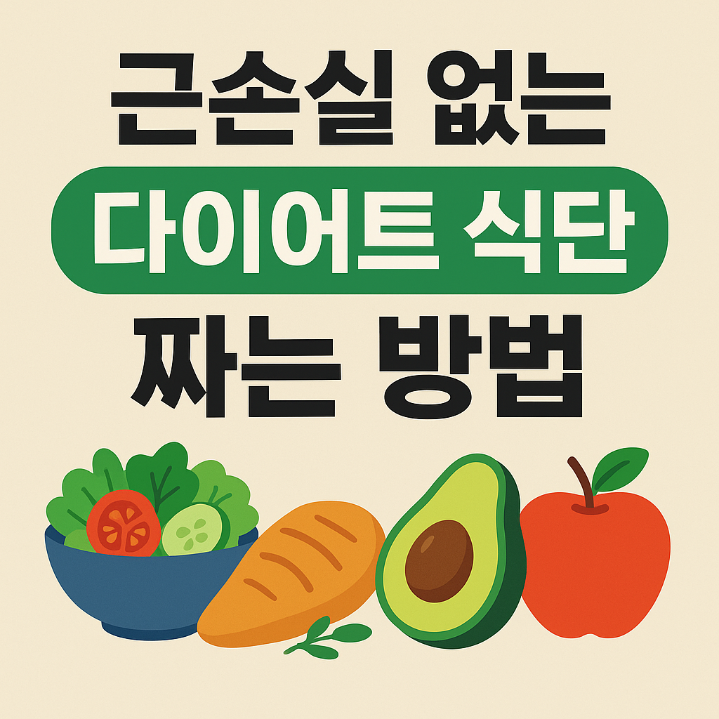 근손실 없는 다이어트 식단 짜는 방법