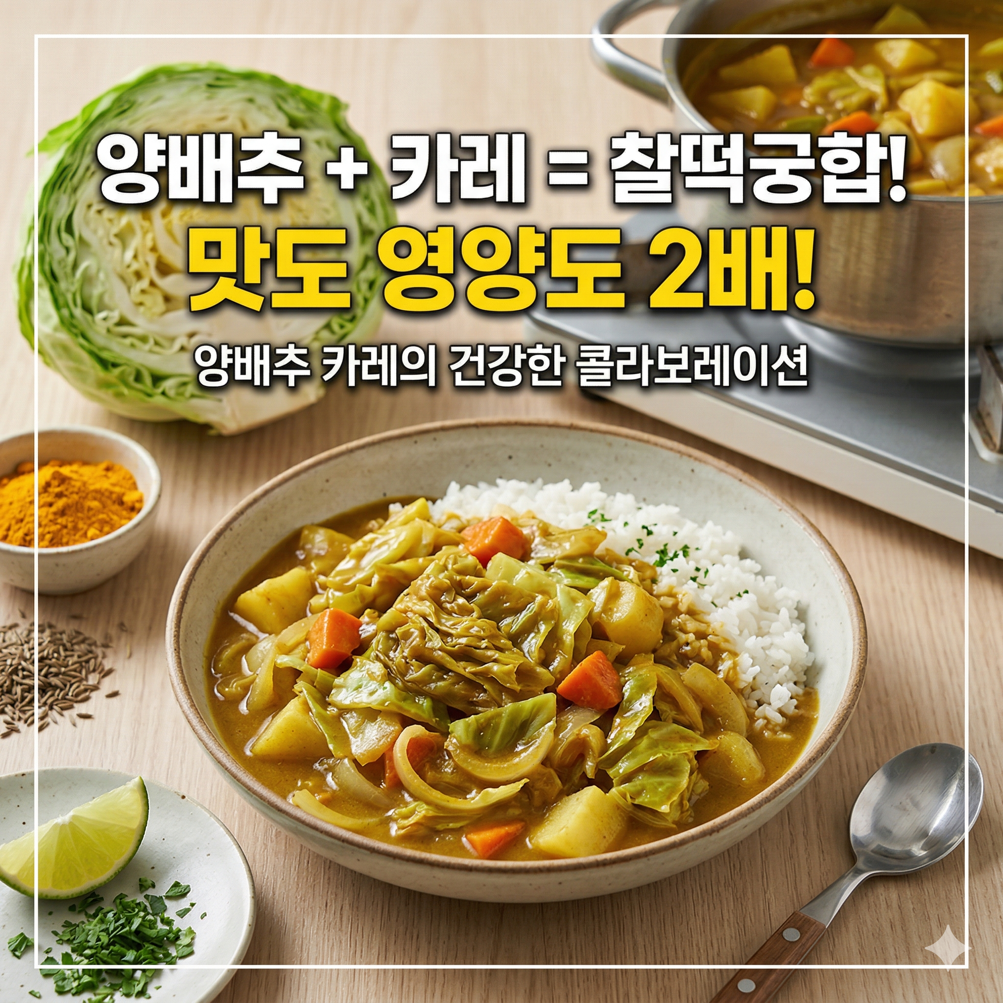 양배추 카레궁합 영양과 맛을 배가시키는 건강한 한 끼 식사