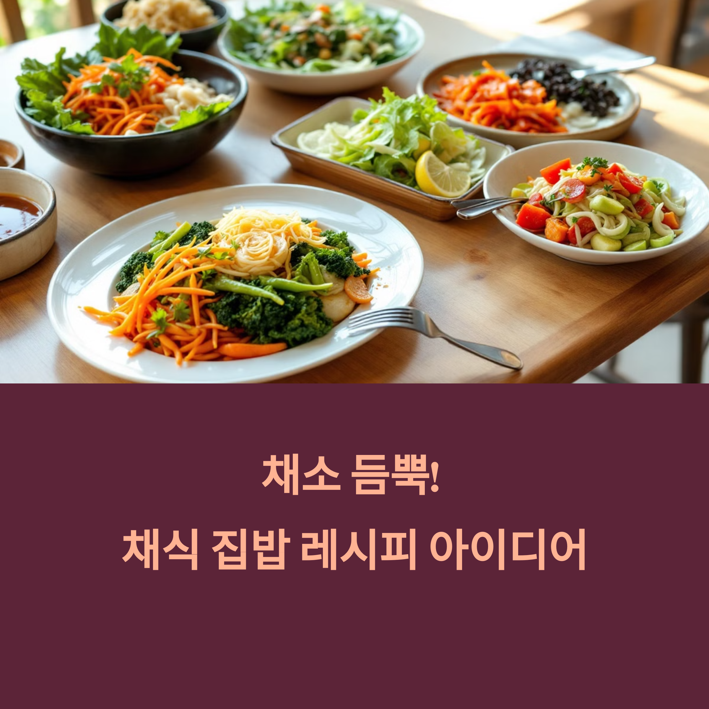 채소 듬뿍! 채식 집밥 레시피 아이디어