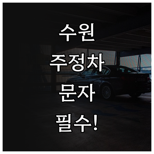 수원 통합 주정차 관리 시스템 문자 ..
