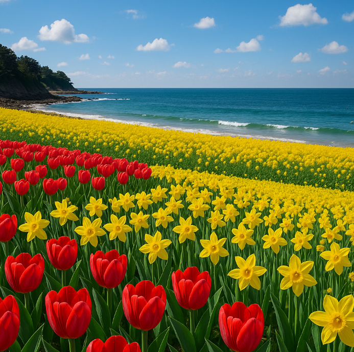 태안 봄꽃여행 해안가 풍경