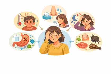 면역력 저하로 감기에 자주 걸리는 반복 증상 모습5