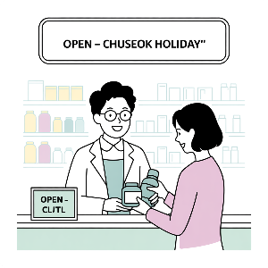 전국 추석 연휴 문 여는 약국 이미지