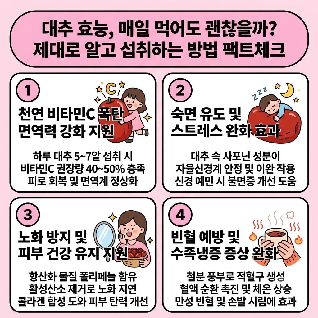 대추 효능, 매일 먹어도 괜찮을까? 제대로 알고 섭취하는 방법
