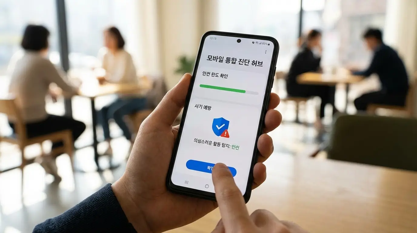 모바일 통합 진단 앱 안전 한도 확인 및 사기 예방