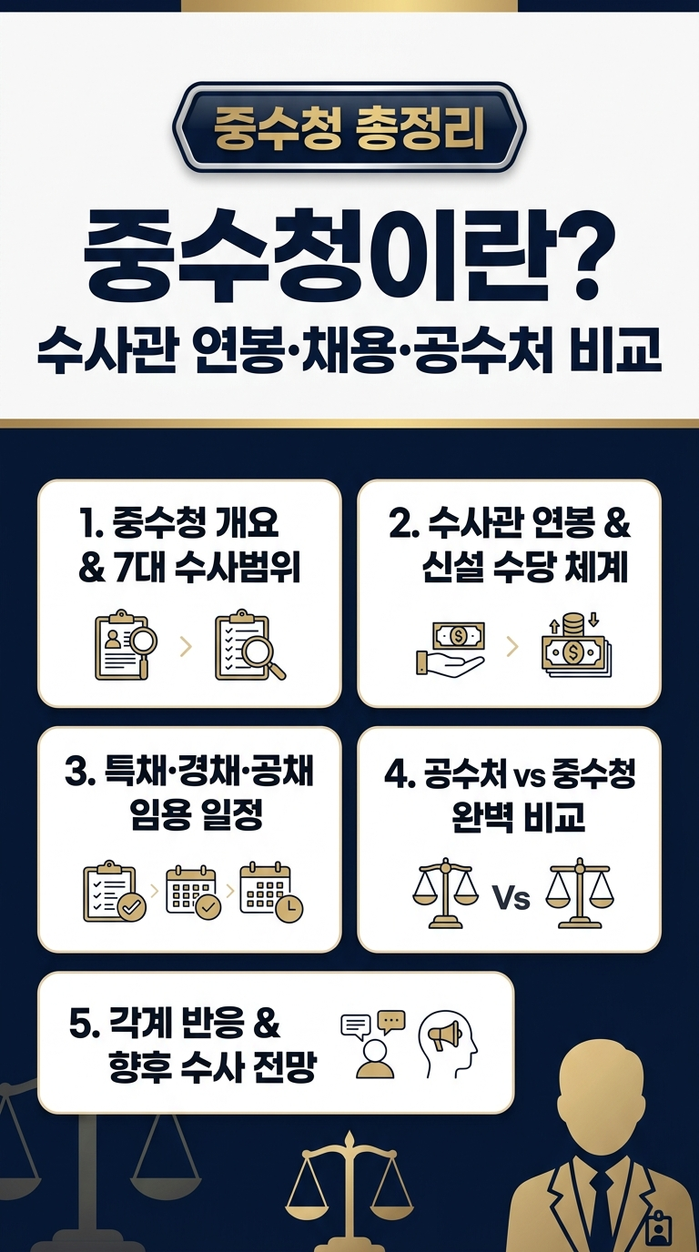 중수청 이란? 수사관 연봉, 급여, 임용 방법, 일정, 공수처 역할, 급여 및 연봉 비교, 반응, 향후 전망
