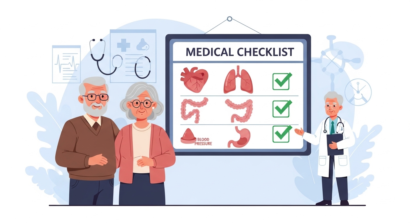 60대건강검진, 국가검진항목, 노인검진, 암검진, 인지기능검사, 골밀도검사, 심장초음파, 복부초음파, 건강검진주기, 치매검사