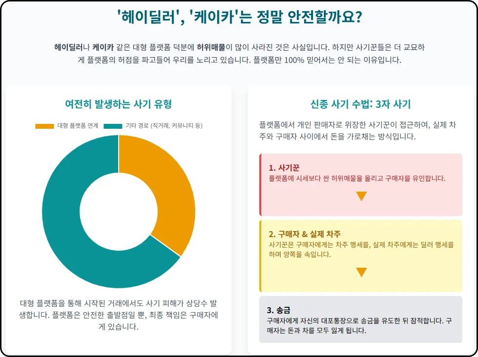 '헤이딜러', '케이카'는 정말 안전할까요? (대형 플랫폼의 허점)