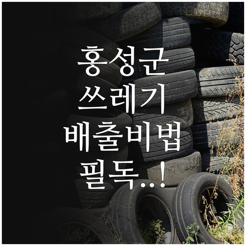 홍성군 쓰레기 배출 시간과 요일별 재..