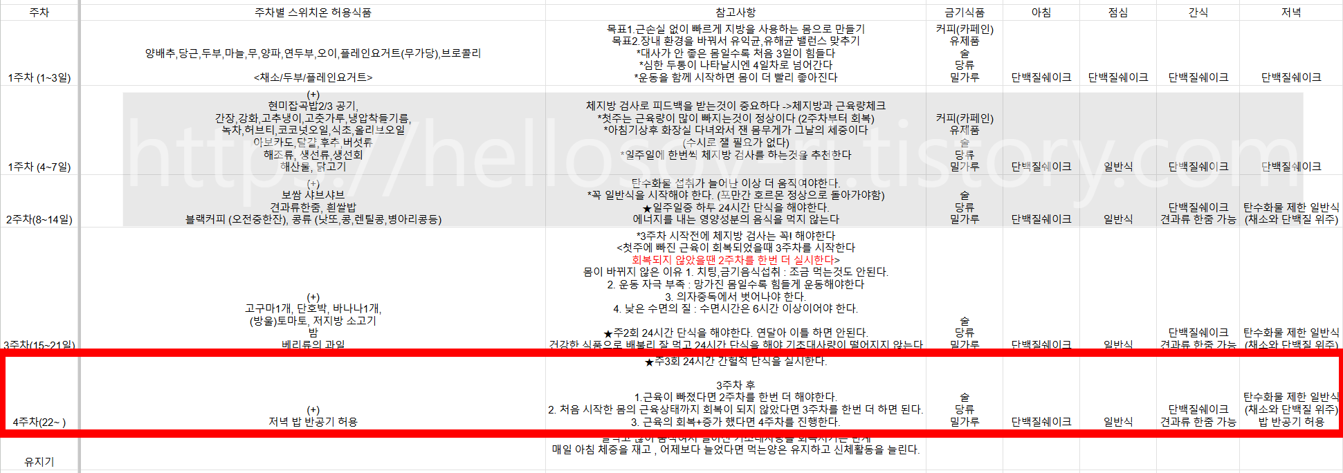 스위치온 다이어트