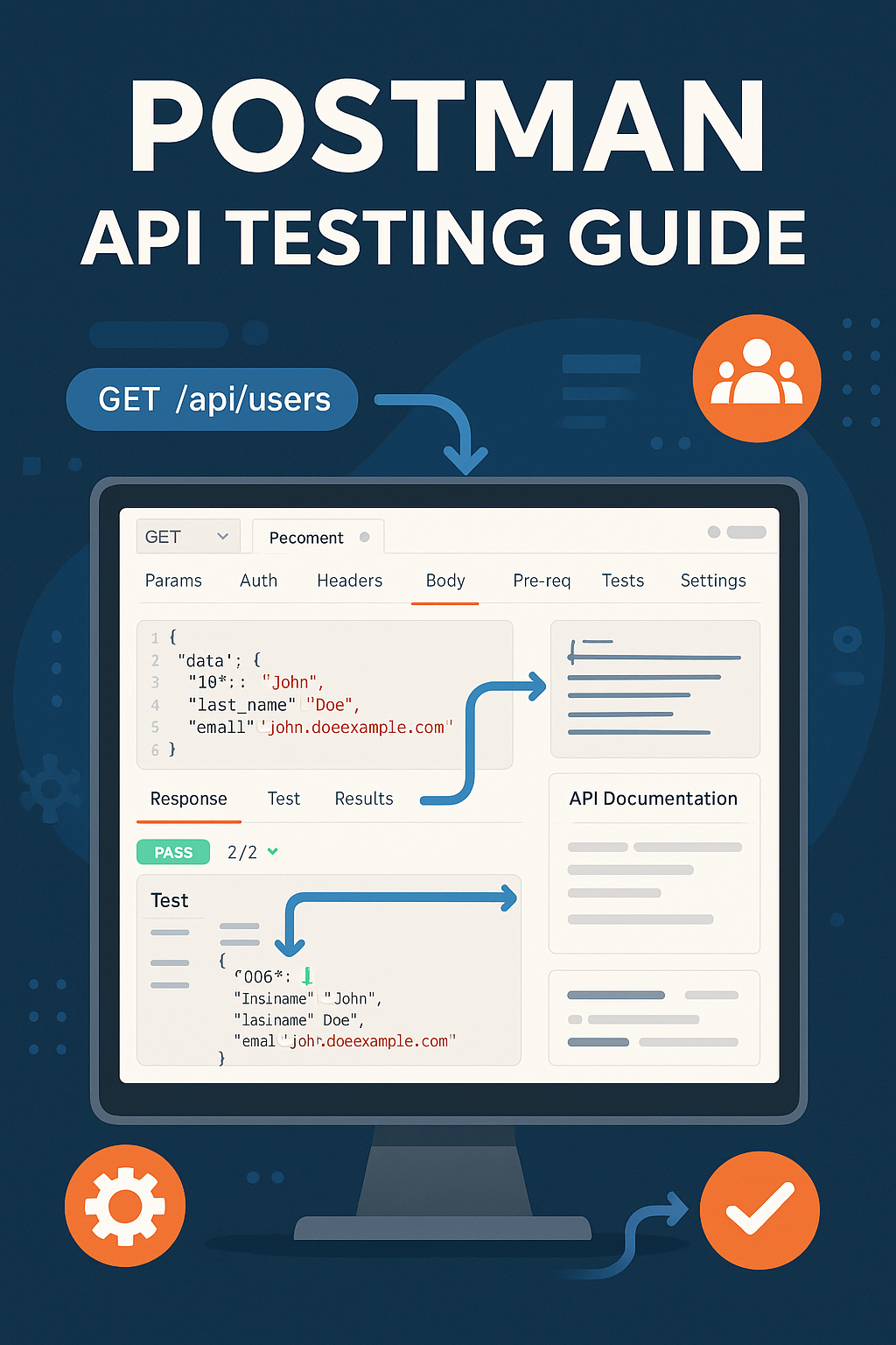 Postman API testing and automation complete guide thumbnail showing interface and workflow
