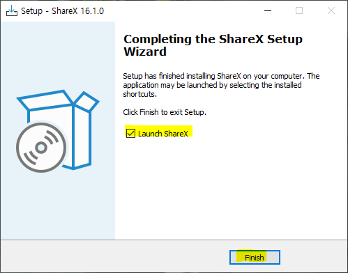 설치 마법사 종료
