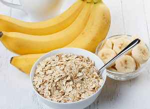 바나나,귀리,우유