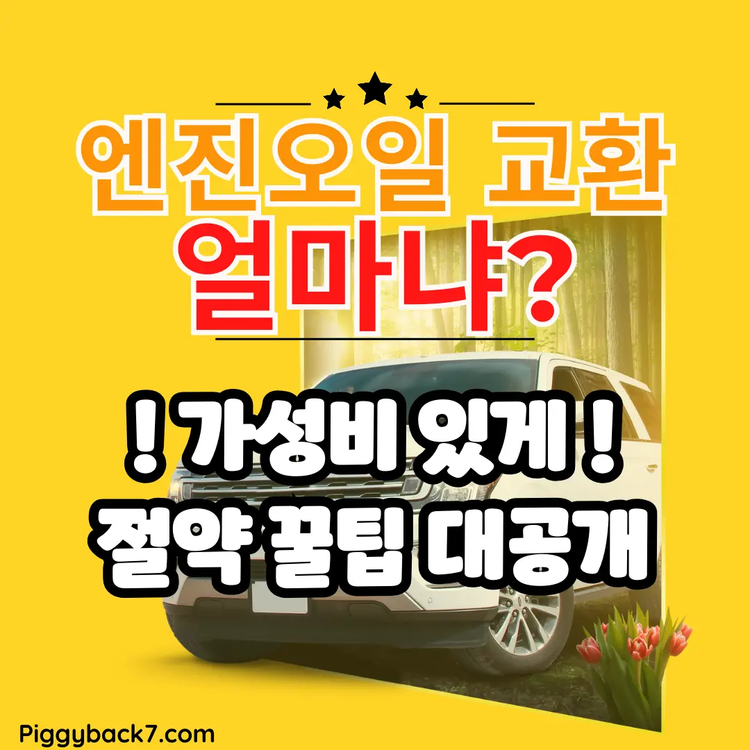 엔진오일, 합리적 가격으로 가성비 있게 교환하세요. 꿀팁 공개 합니다.