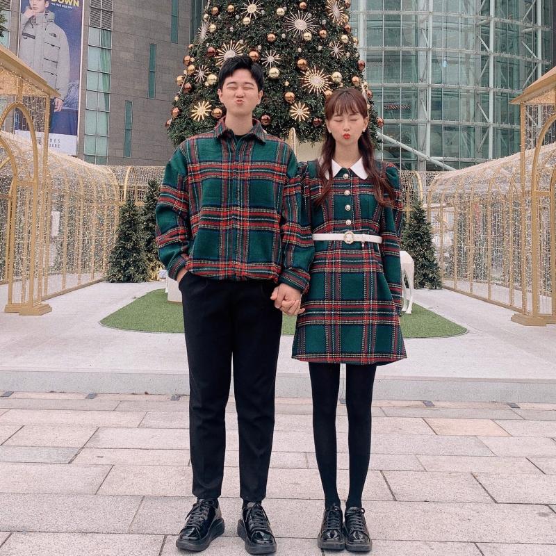 2color 임패리얼 모직 셔츠 원피스 크리스마스 기념일 겨울 커플시밀러룩 우주별