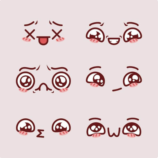 눈의 여러 가지 표정들