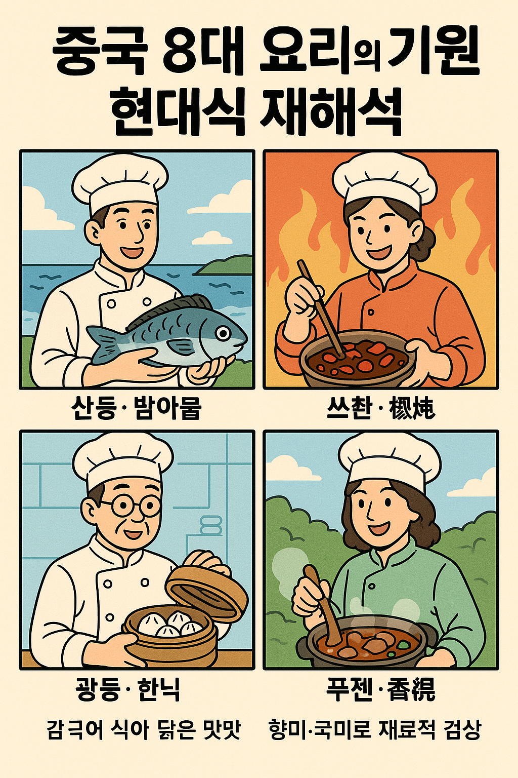 중국 8대 요리의 기원과 현대식 재해석: 지역별 음식문화 비교