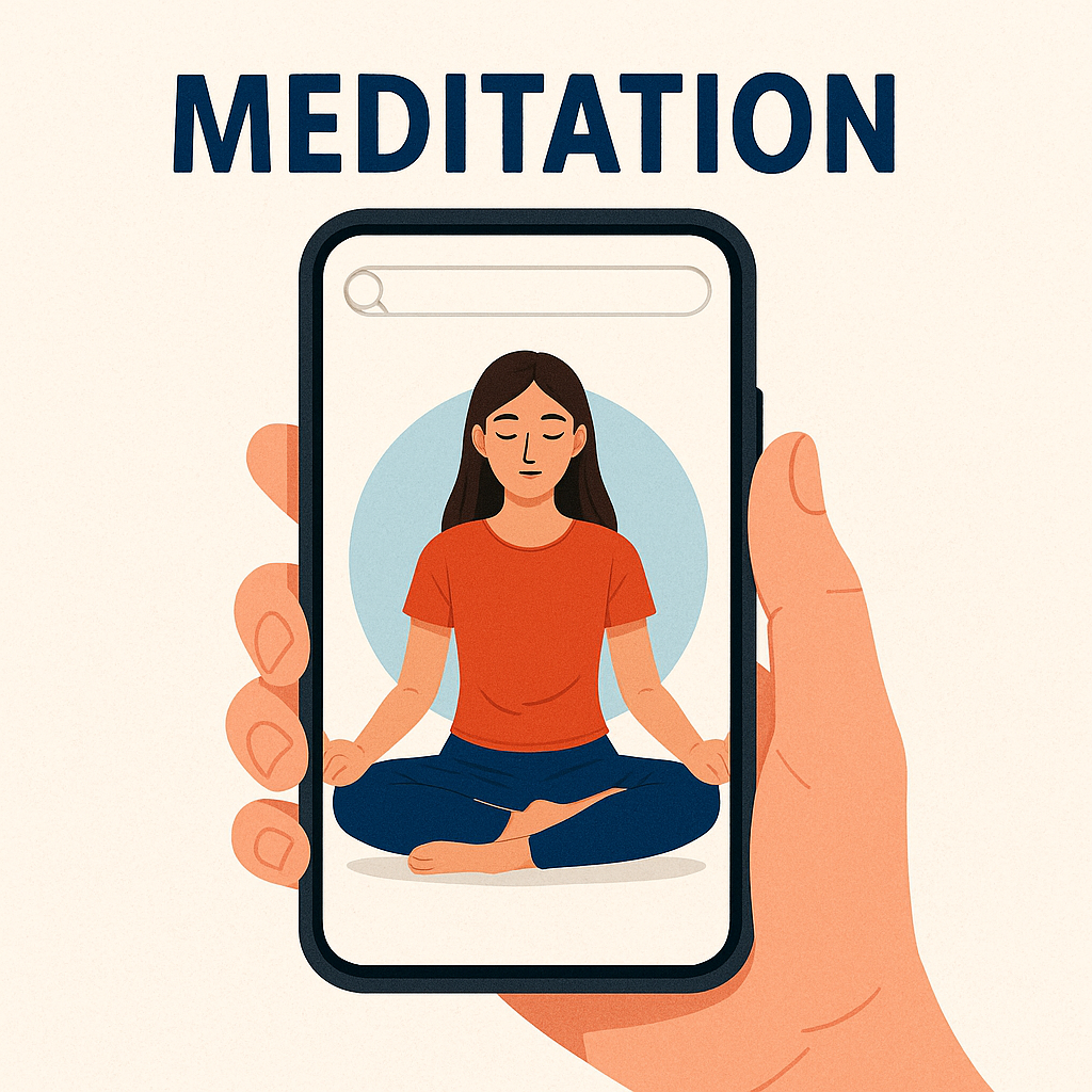 명상 일러스트 사진