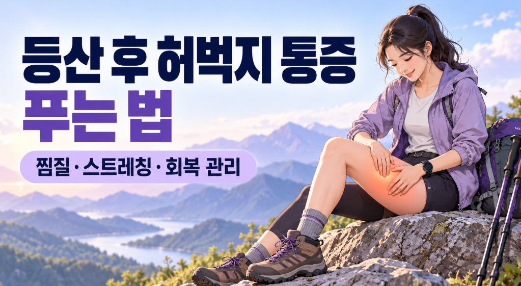 등산 후 허벅지 통증 푸는 법, 다음 날 계단 내려가기 힘들다면?