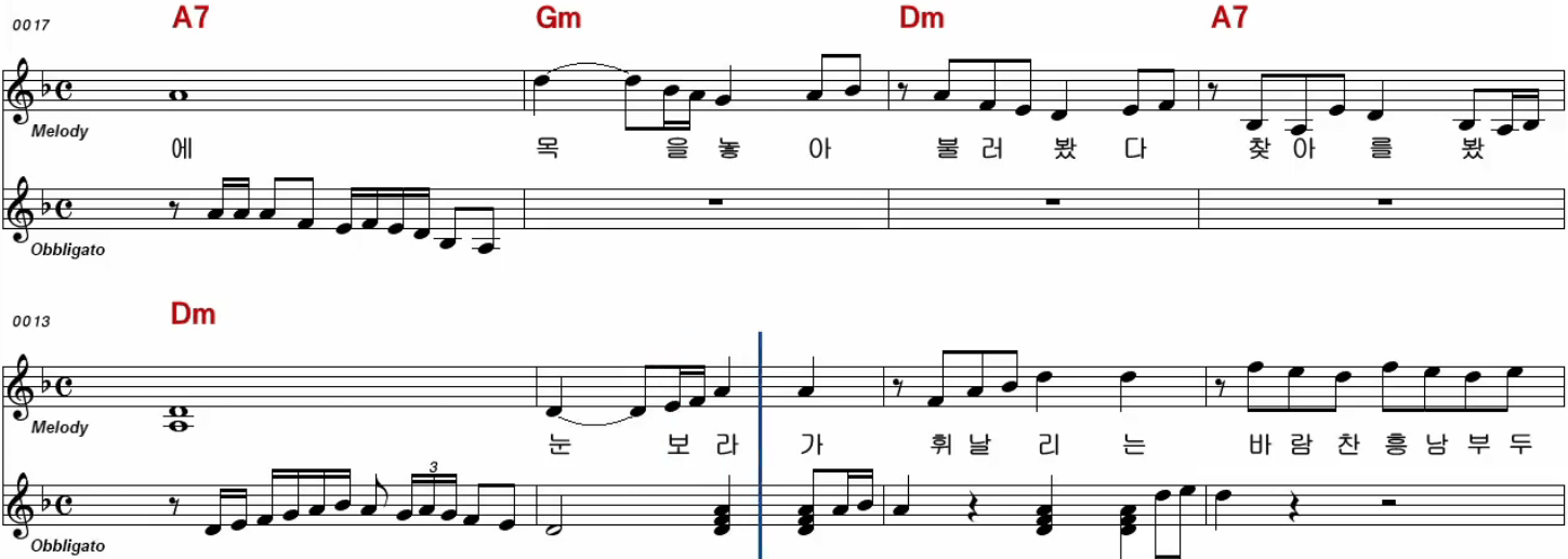 소명(현인) 굳세어라 금순아 악보