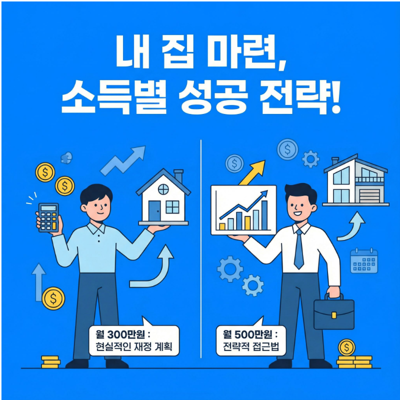 내 집 마련 재정 계획, 월급 300만원으로 내 집 마련 하기, 월급 500만원으로 내 집 마련 하기, 생활법률정보
