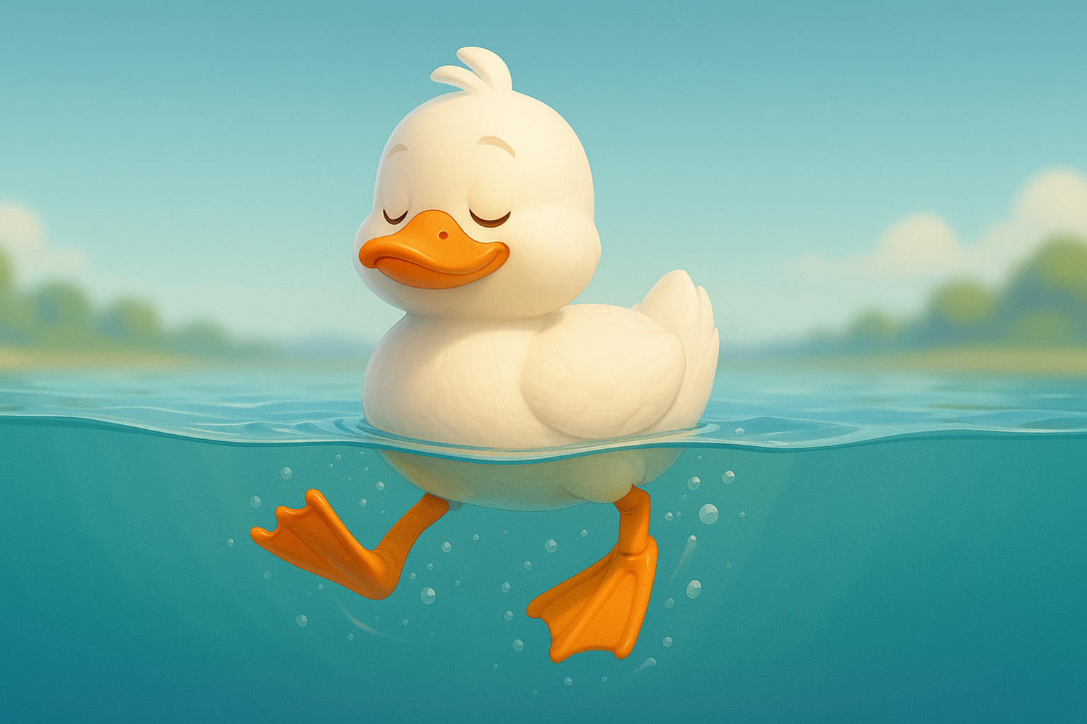 겉보기엔 평온하지만, 수면 아래에선 누구보다 바쁜 오리처럼