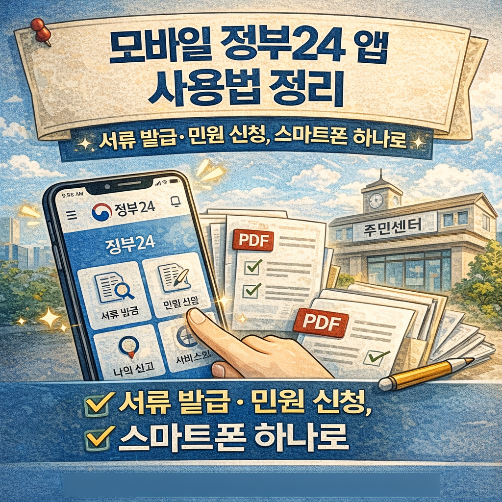 모바일 정부24 앱 사용법 총정리