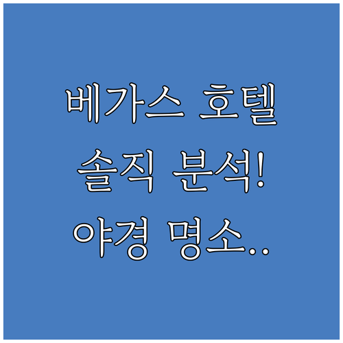 라스베이거스 인기 호텔 5곳 장단점 ..