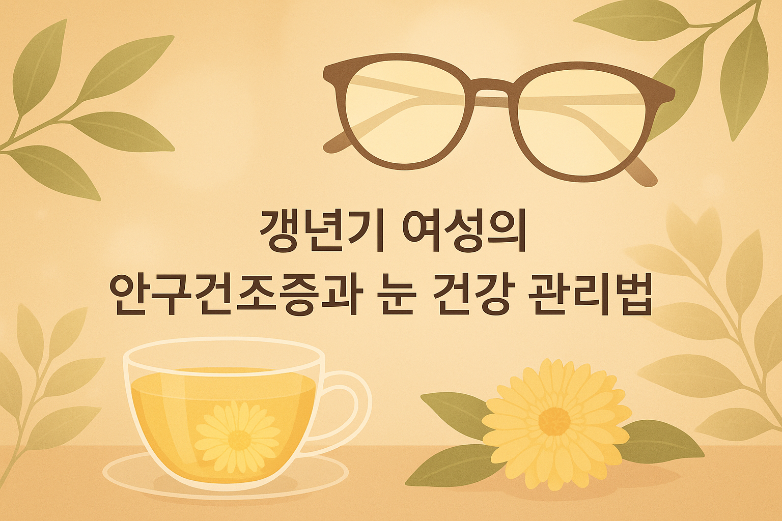 갱년기 여성의 안구건조증 관련 이미지