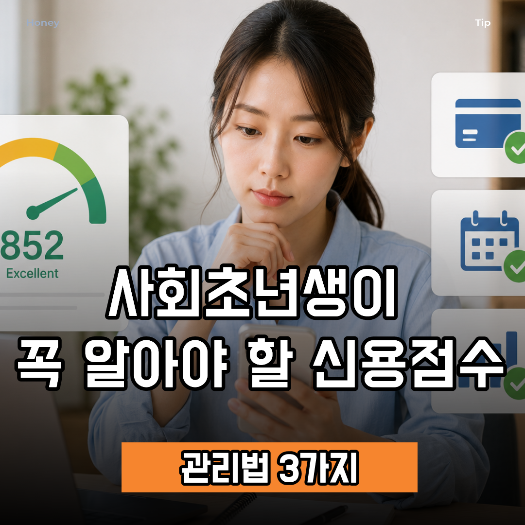 사회초년생 신용점수 올리는 방법,