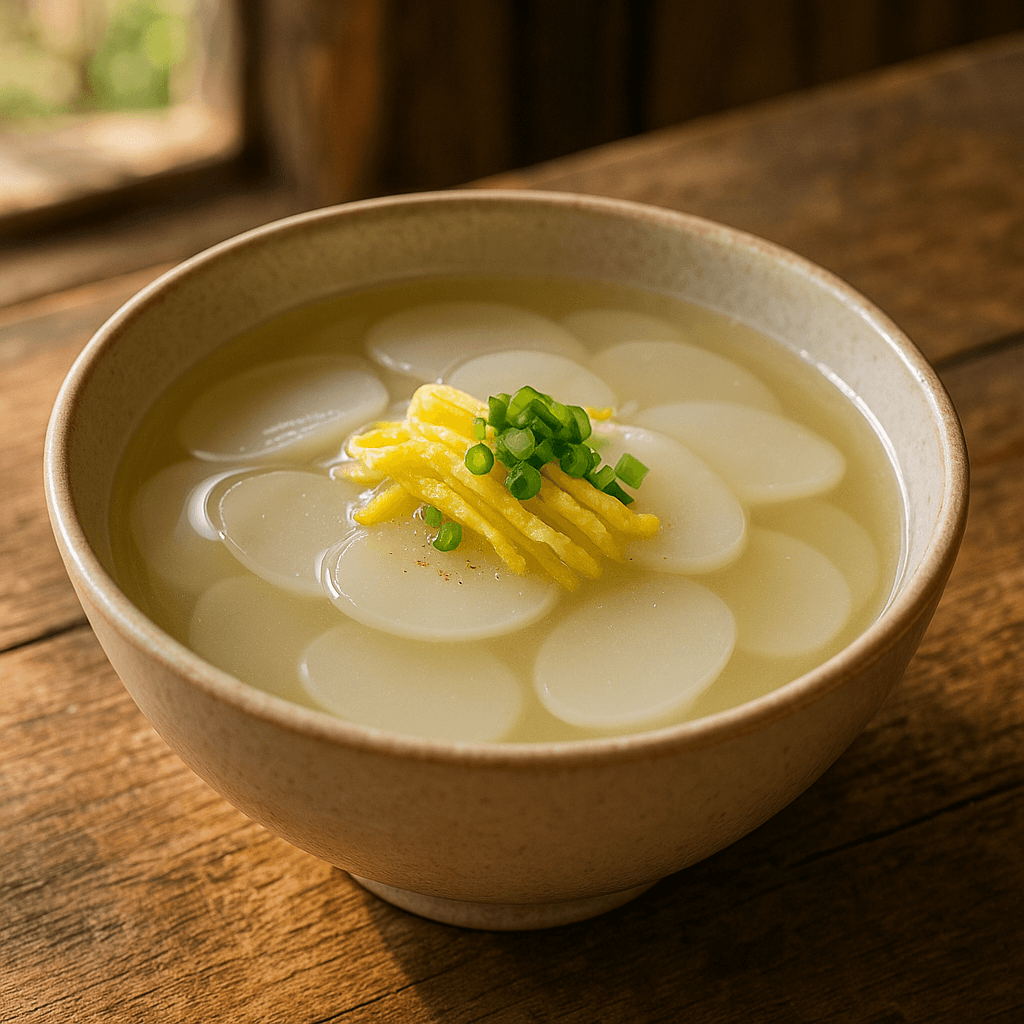 찹쌀 대신 감자녹말로 빚은 겨울의 떡국떡