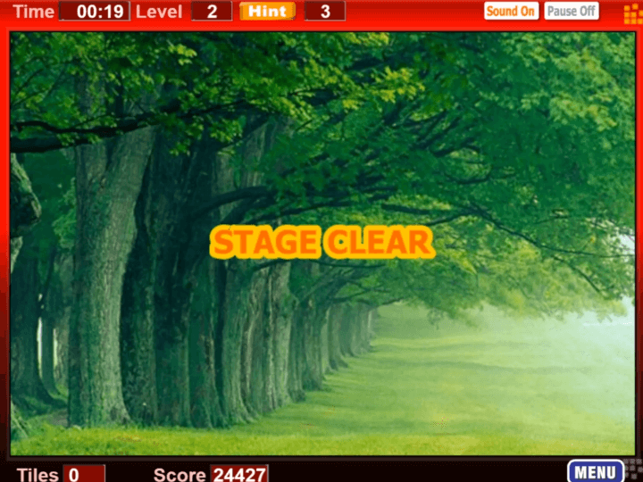 주방기구-짝맞추기-게임-플레이-레벨2-스테이지를-클리어한-화면