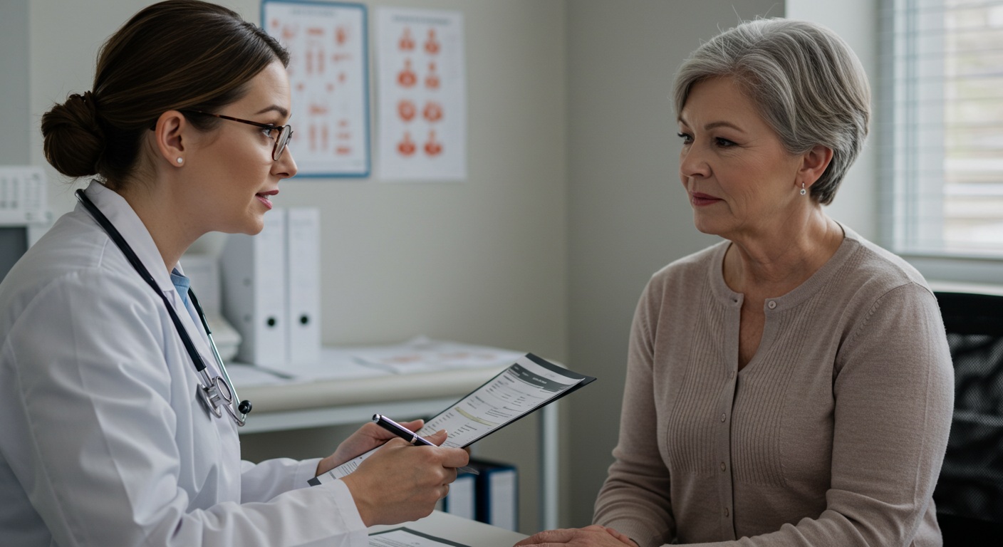 의사와 상담 중인 환자의 모습