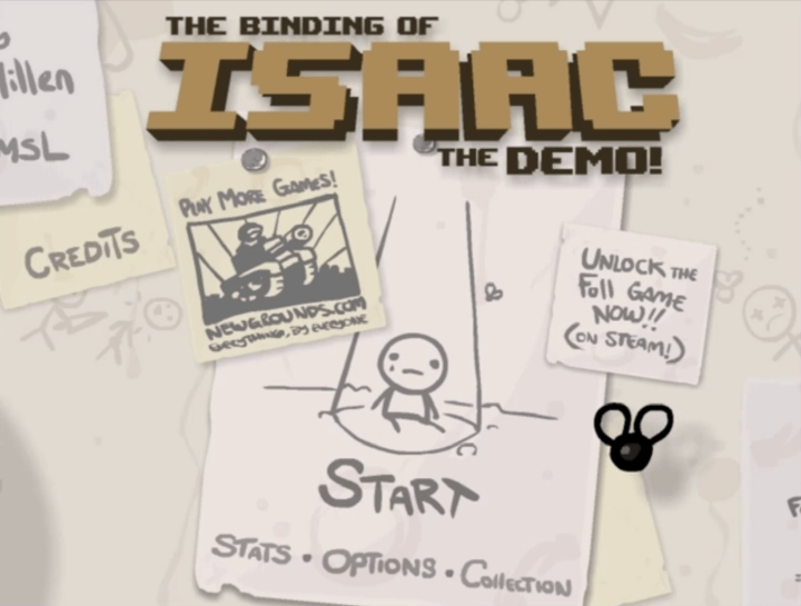 아이작-플래시게임-메인-화면