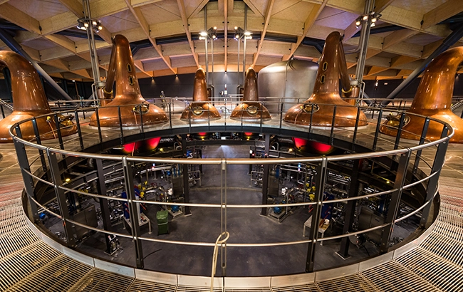 맥캘란 증류소의 증류기들