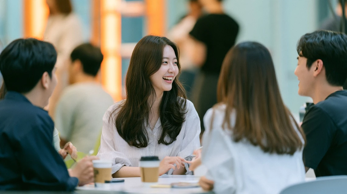 성과급에 대한 불만을 들어주는 동료의 모습