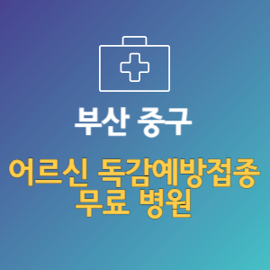 부산 중구 노인 독감예방접종 무료 병원 (인플루엔자 무료 접종 대상 날짜)
