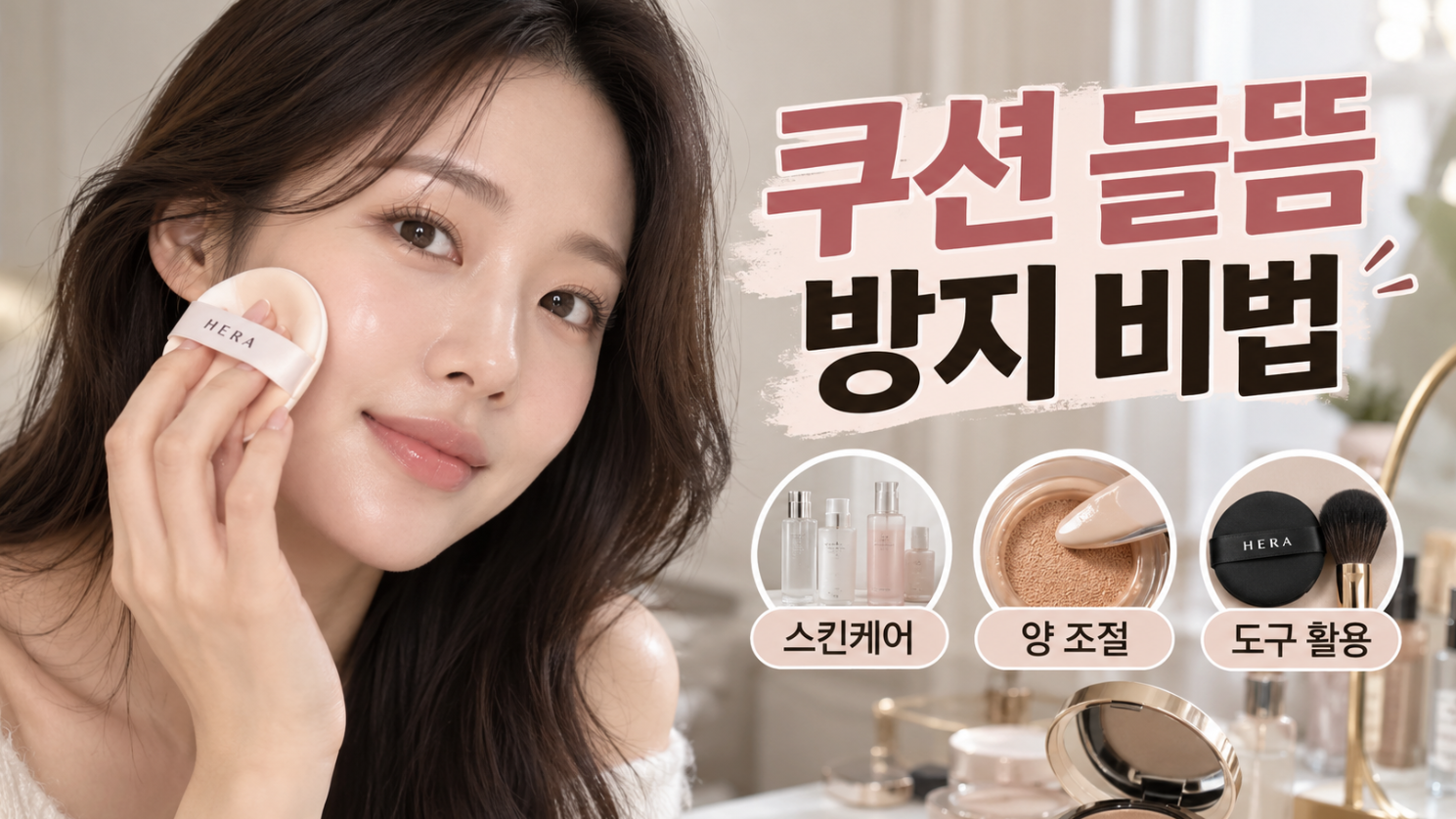 쿠션들뜸 방지 비법 사진
