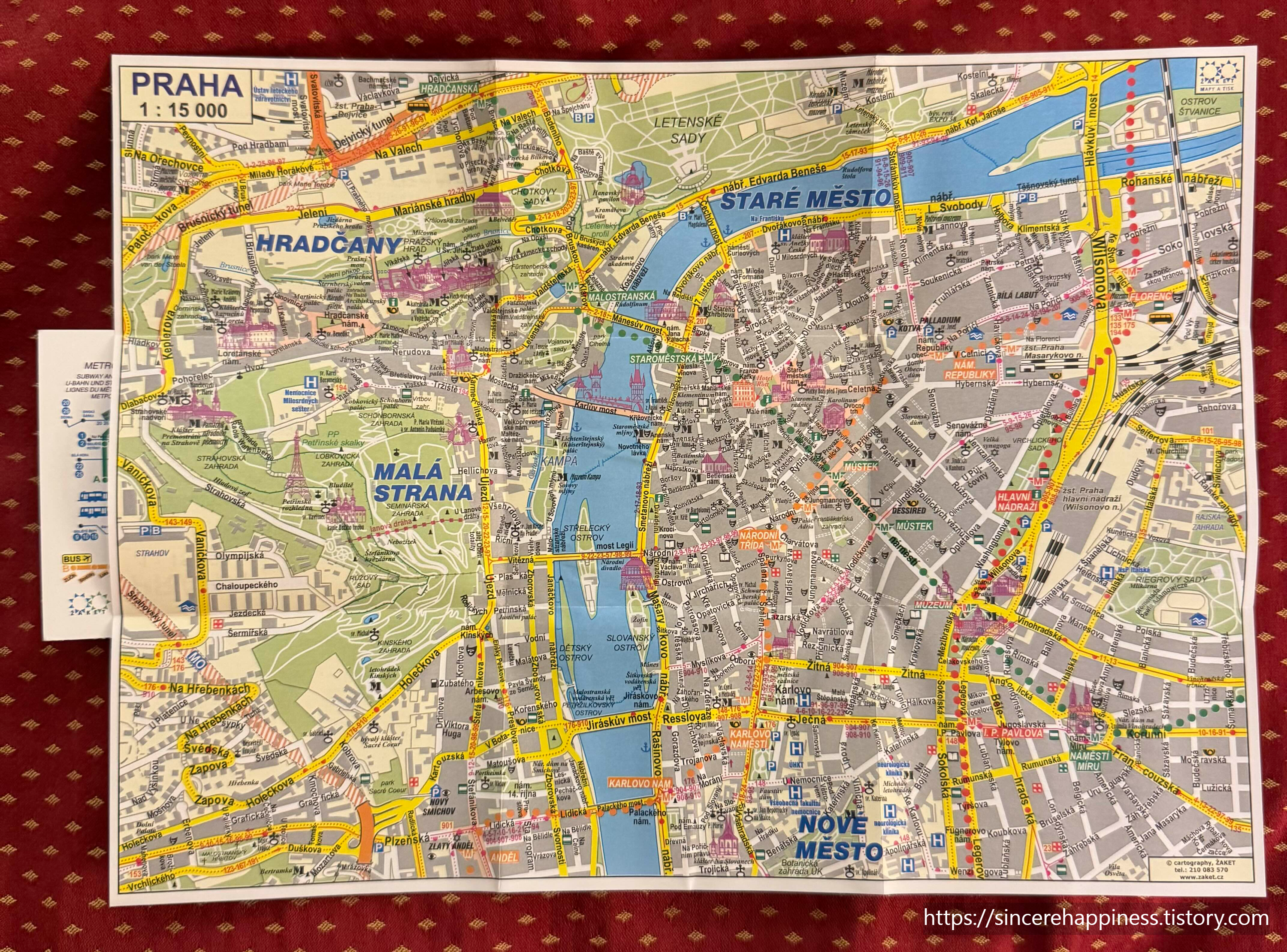 프라하 천문시계탑 근처 숙소 호텔 롯 위치 지도