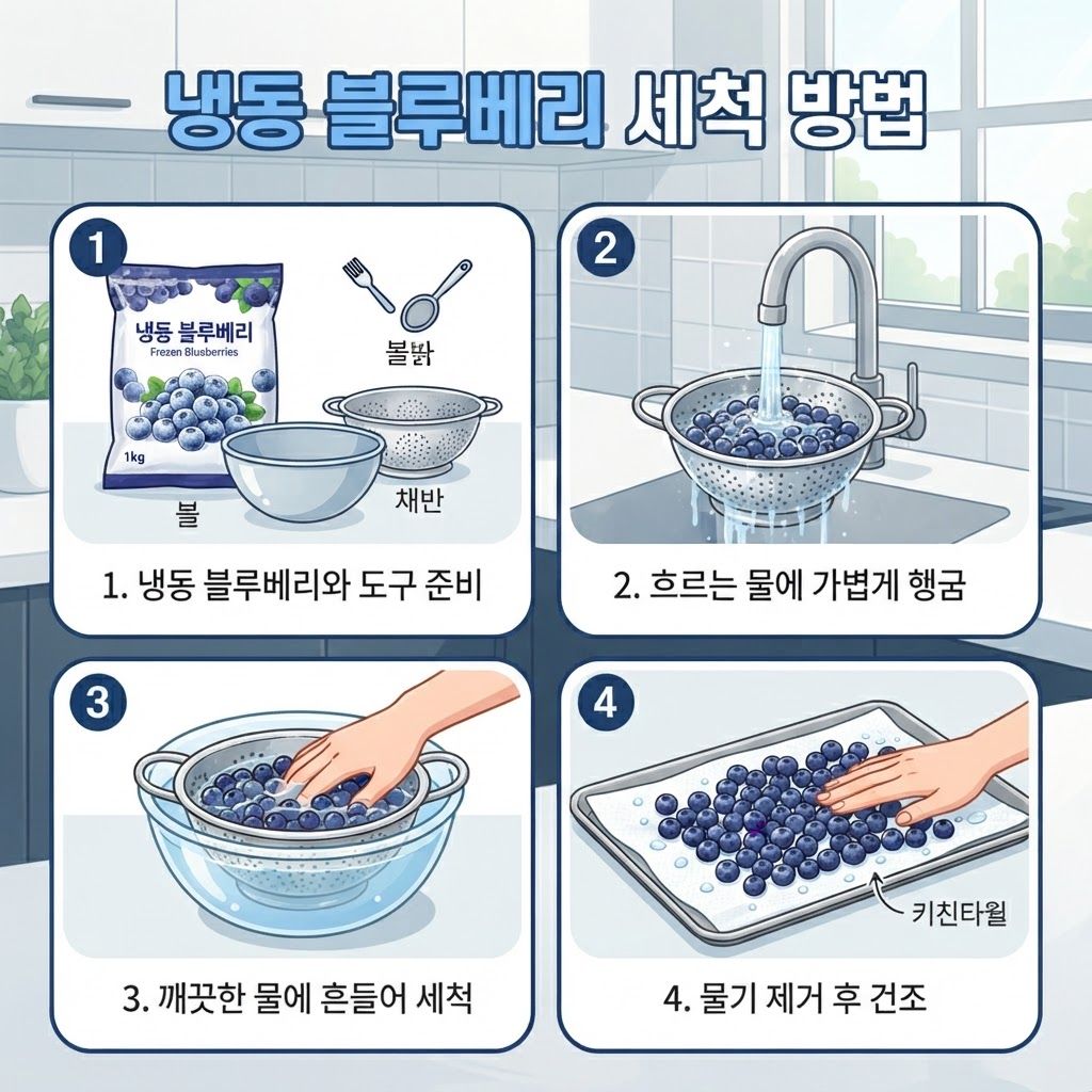 냉동 블루베리 세척방법