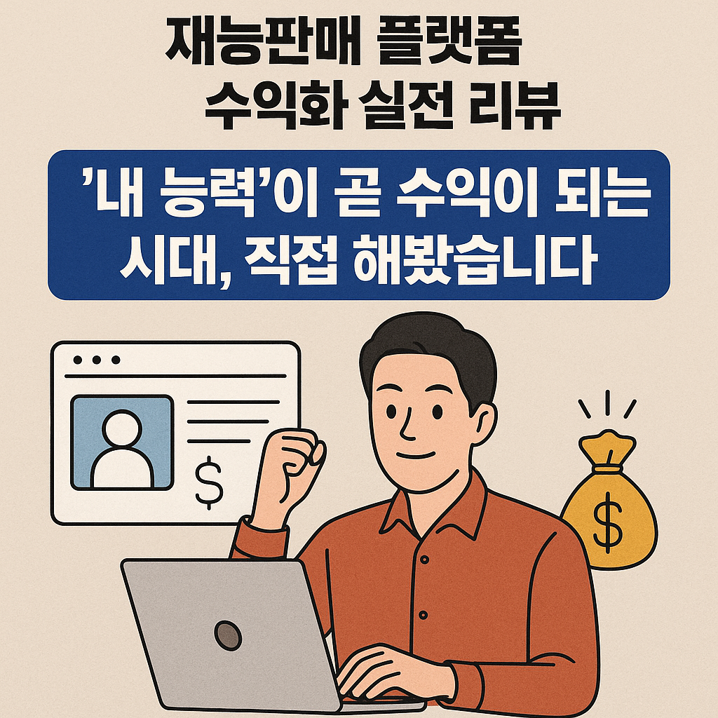 재능판매 플랫폼 수익화 실전 리뷰