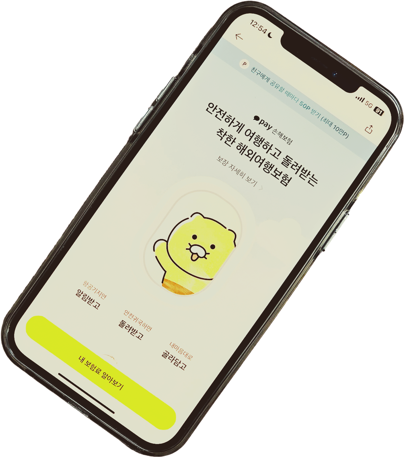 카카오페이 손해보험 여행자보험