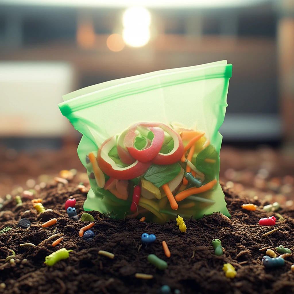 음식물 쓰레기 전용 봉투 생분해성 재..